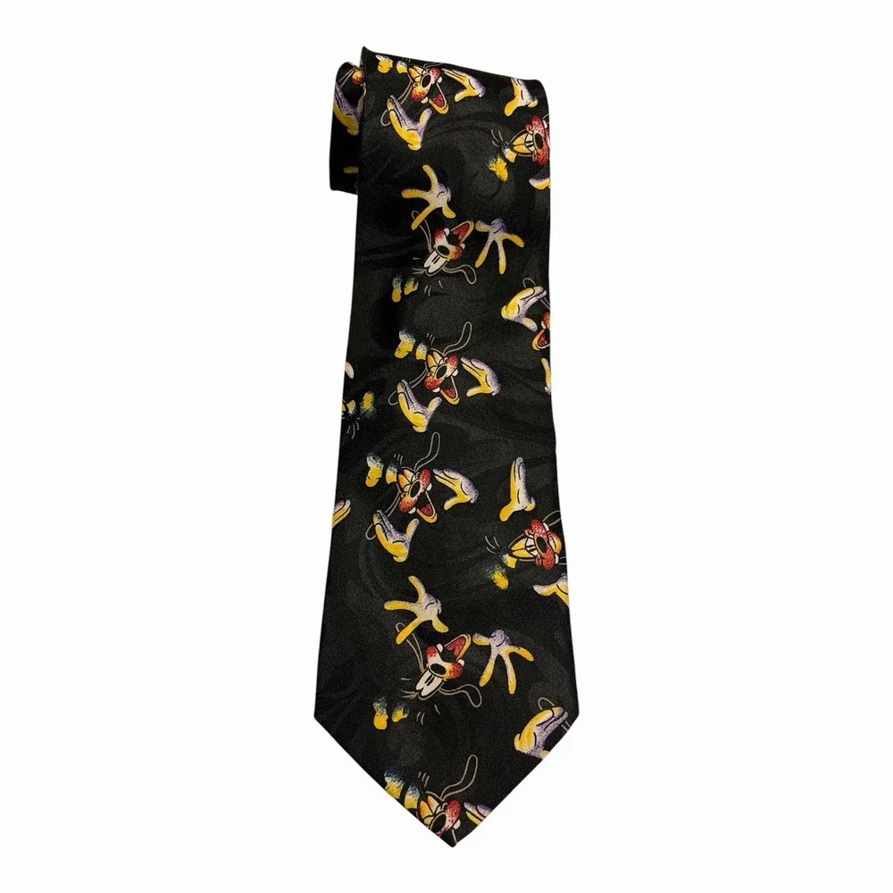 Disney Goofy Men's Black Necktie Tie